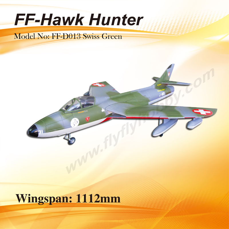 Hawkhunter Swiss Green_Kit w/motor&Electric retract landing gear